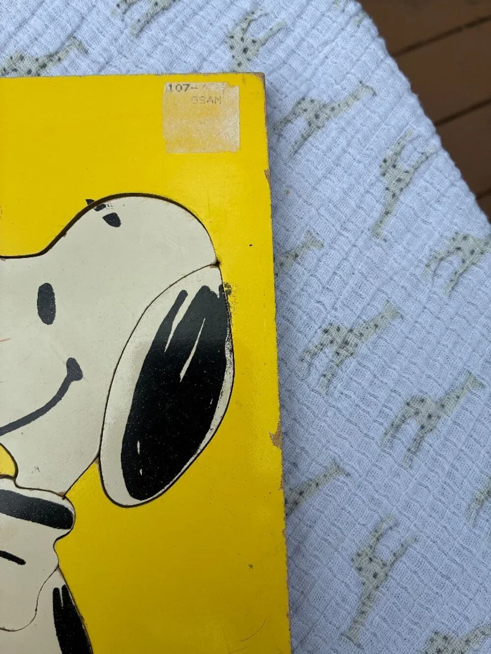 Vintage Playskool Peanuts “Giddy-Yap!” wooden puzzle Snoopy